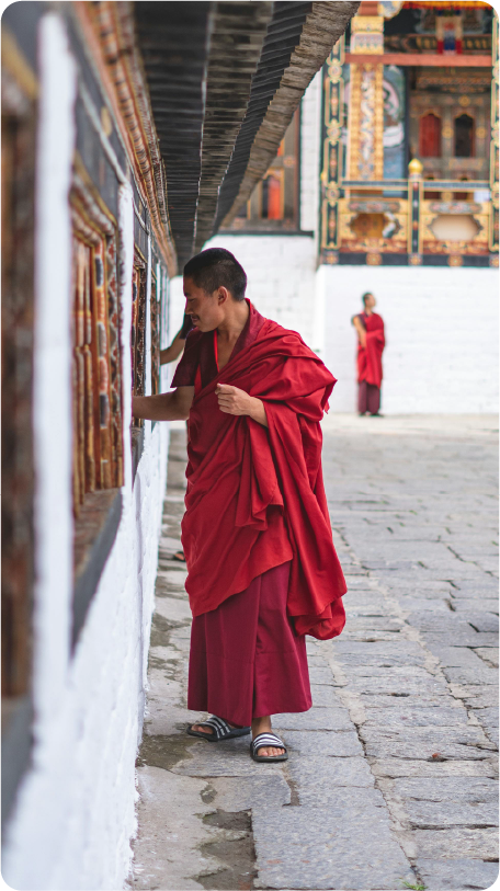 Monk at monastery